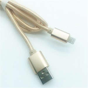 KPS-1005CB 8PIN حار بيع 1M النايلون مضفر 2.4A شحن سريع كابل بيانات USB